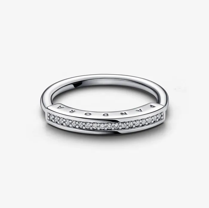 Stackable Rings Women Pandora Online Signature ID Pav Ring Sterling Silver