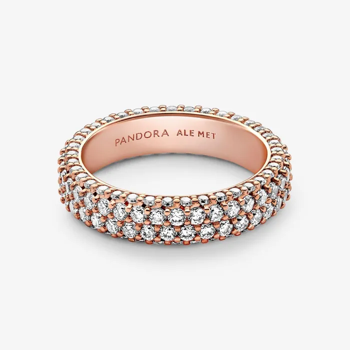 Stackable Rings Women Pandora Online Timeless Pav Doublerow Ring