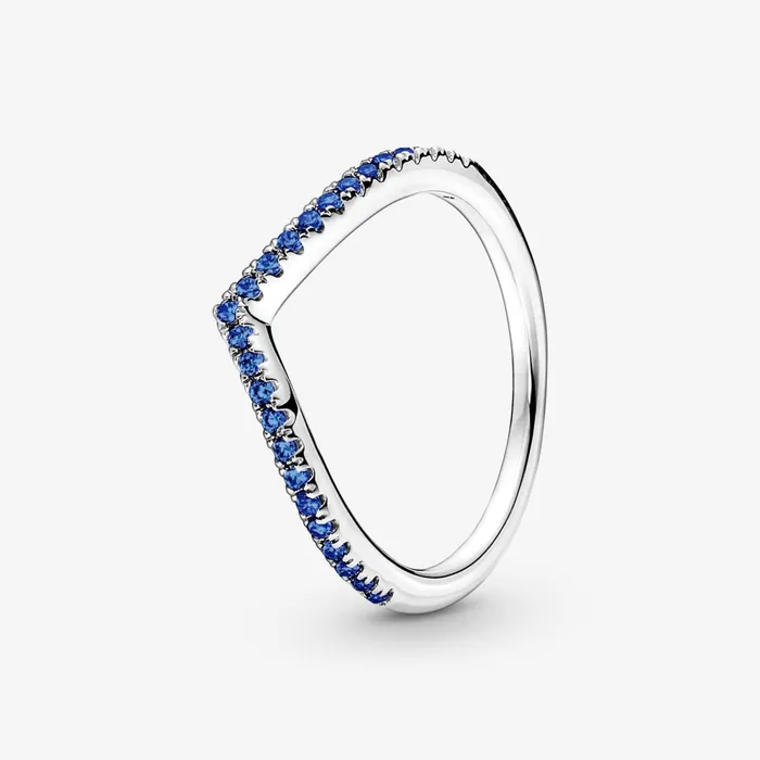 Stackable Rings Women Pandora Online Timeless Wish Sparkling Blue Ring