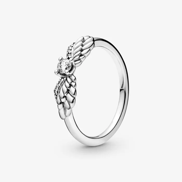 Statement Rings Women Pandora Sparkling Angel Wings Ring