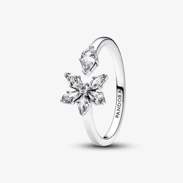 Statement Rings Women Pandora Sparkling Herbarium Cluster Open Ring