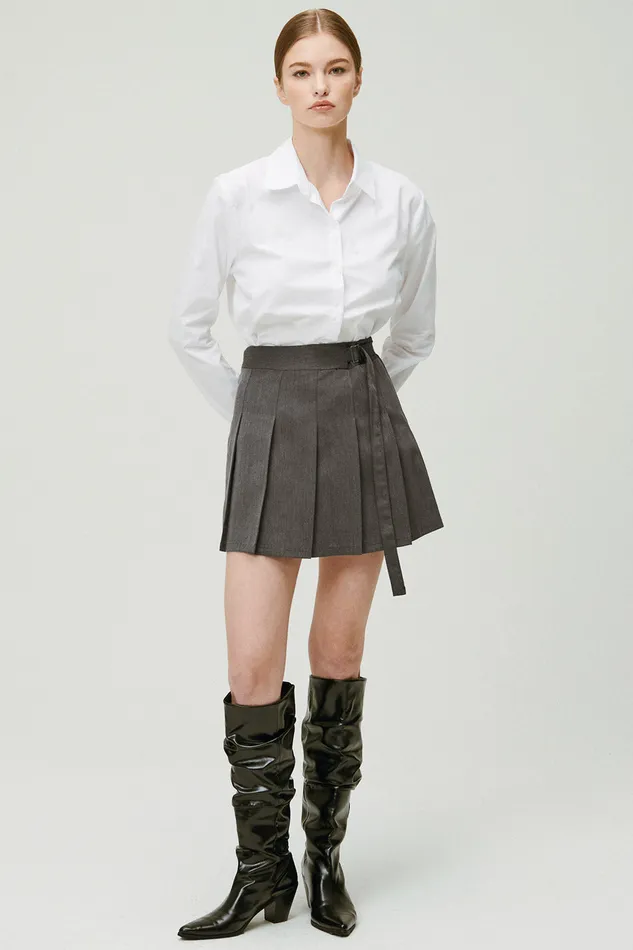 Storets Allie Belted Pleated Skirt Women Skirts