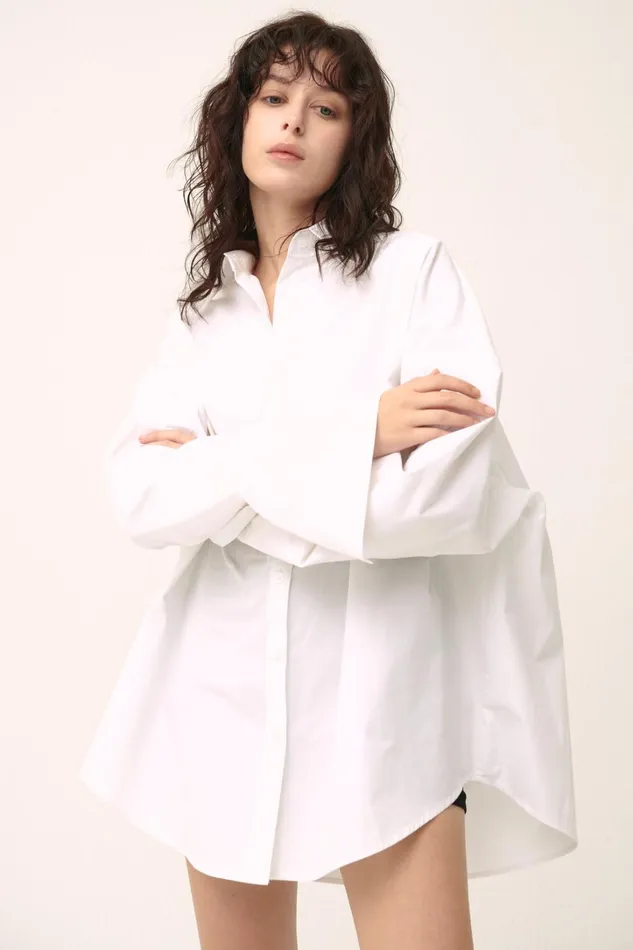 Storets Ariana Oversized Fit Shirt Women Mini Dresses