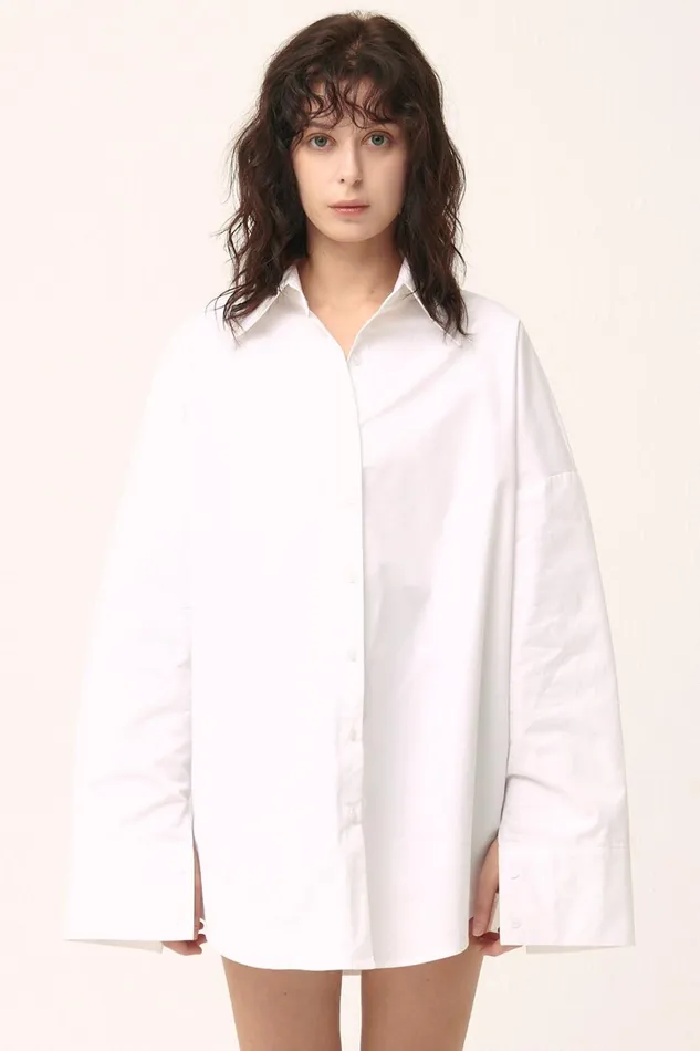Storets Ariana Oversized Fit Shirt Women Mini Dresses