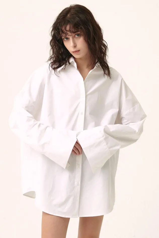 Storets Ariana Oversized Fit Shirt Women Mini Dresses