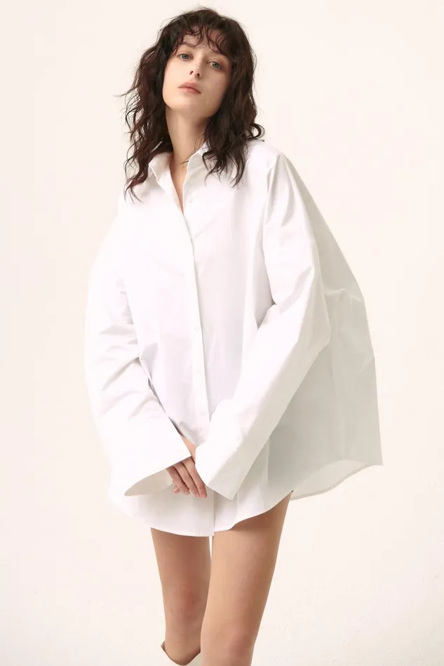Storets Ariana Oversized Fit Shirt Women Mini Dresses