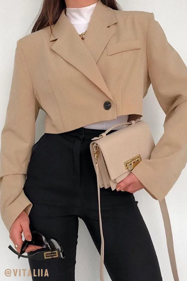 Storets Arianna Padded Crop Jacket Women Blazer