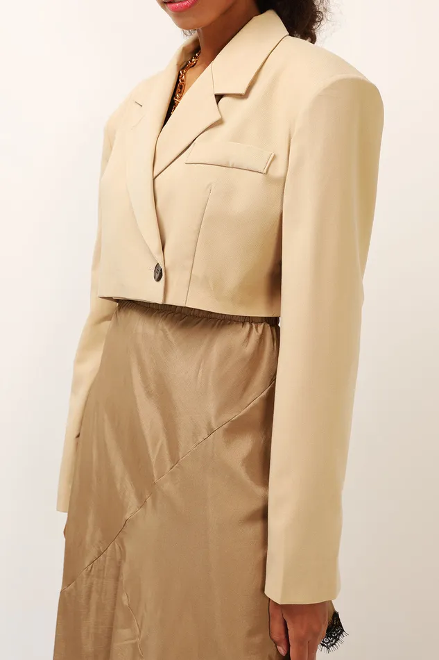Storets Arianna Padded Crop Jacket Women Blazer