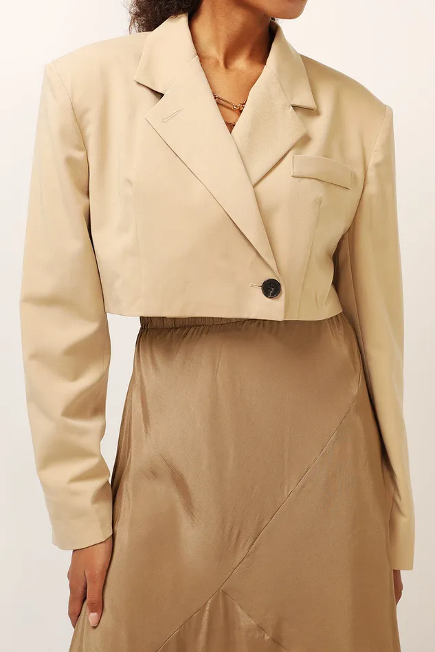 Storets Arianna Padded Crop Jacket Women Blazer