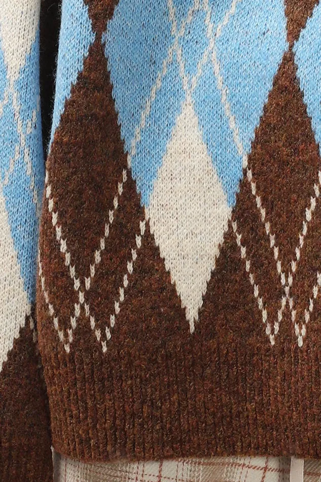 Storets Avery Argyle Sweater Women Sweaters and Knitwears