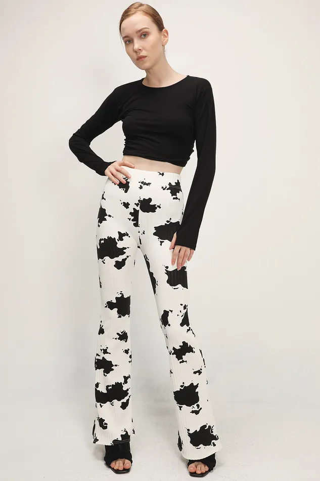 Storets Bailey Printed Bootcut Pants Women Trousers