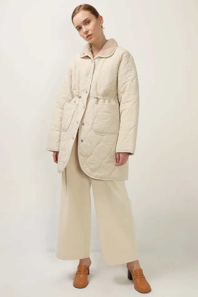 Storets Blair Quilted Borg Coat Women Jackets and Coats