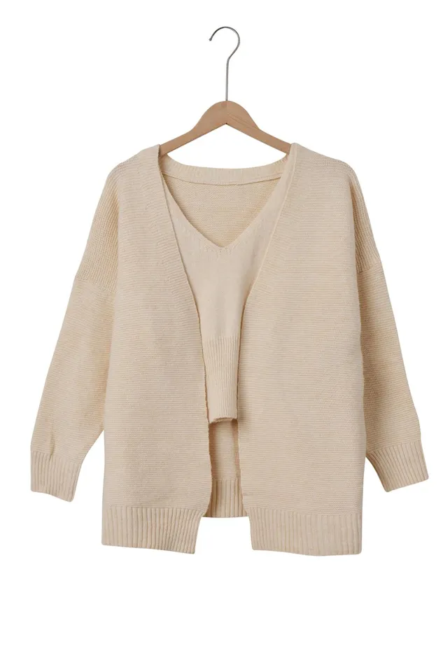 Storets Chantal Oversized Knitted Top And Cardi Set Women Tops Storets Chantal Oversized Knitted Top And Cardi Set Women Tops