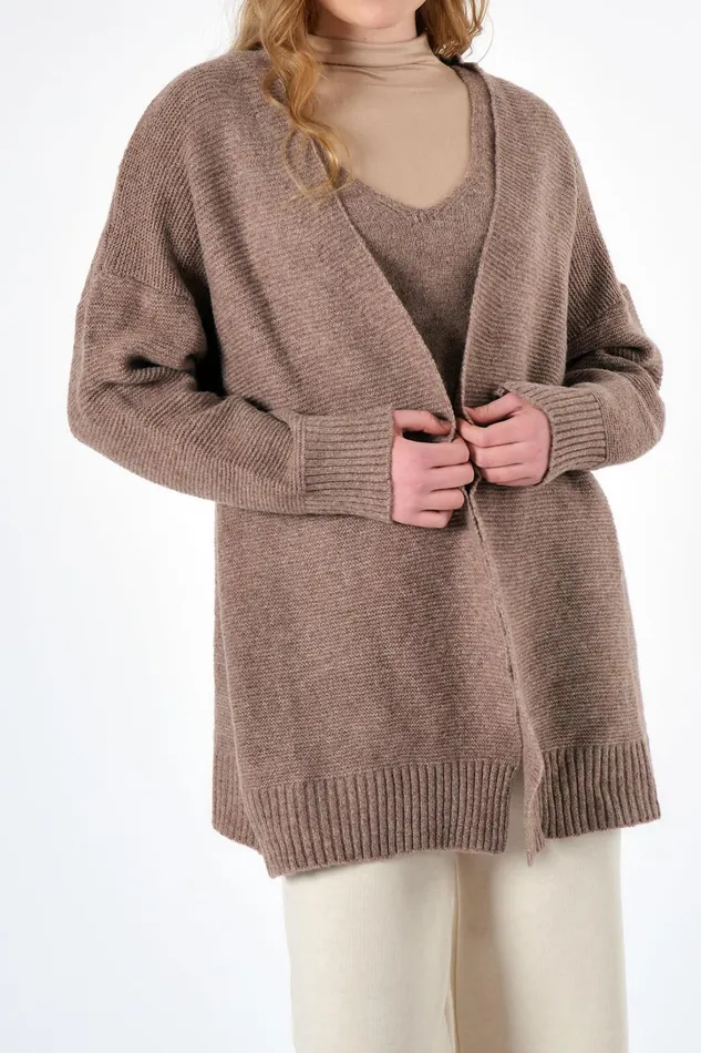 Storets Chantal Oversized Knitted Top And Cardi Set Women Tops Storets Chantal Oversized Knitted Top And Cardi Set Women Tops