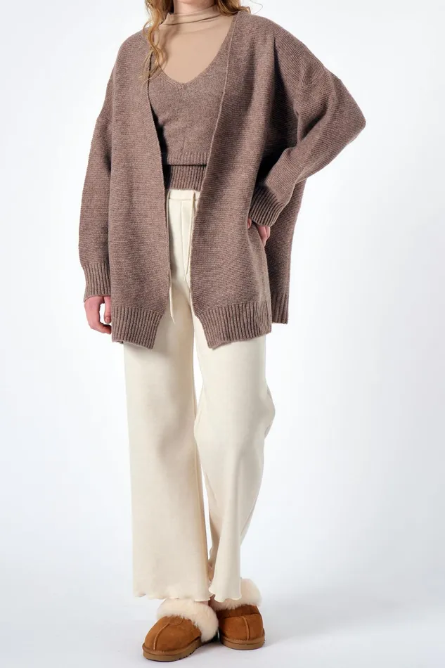 Storets Chantal Oversized Knitted Top And Cardi Set Women Tops Storets Chantal Oversized Knitted Top And Cardi Set Women Tops