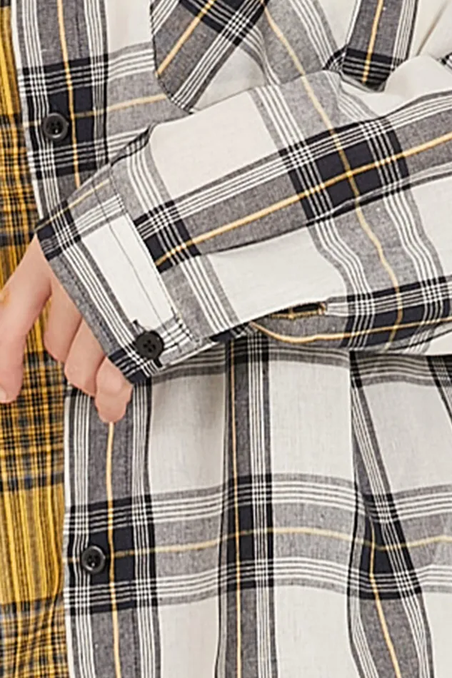 Storets Clara Multi Color Plaid Oversized Shirt Women Shirts and Blouses