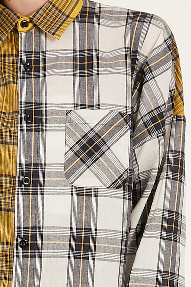 Storets Clara Multi Color Plaid Oversized Shirt Women Shirts and Blouses
