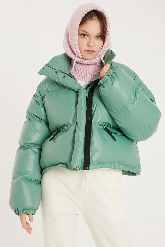 Storets Harlow Faux Leather Puffer Jacket Women Jackets and Coats