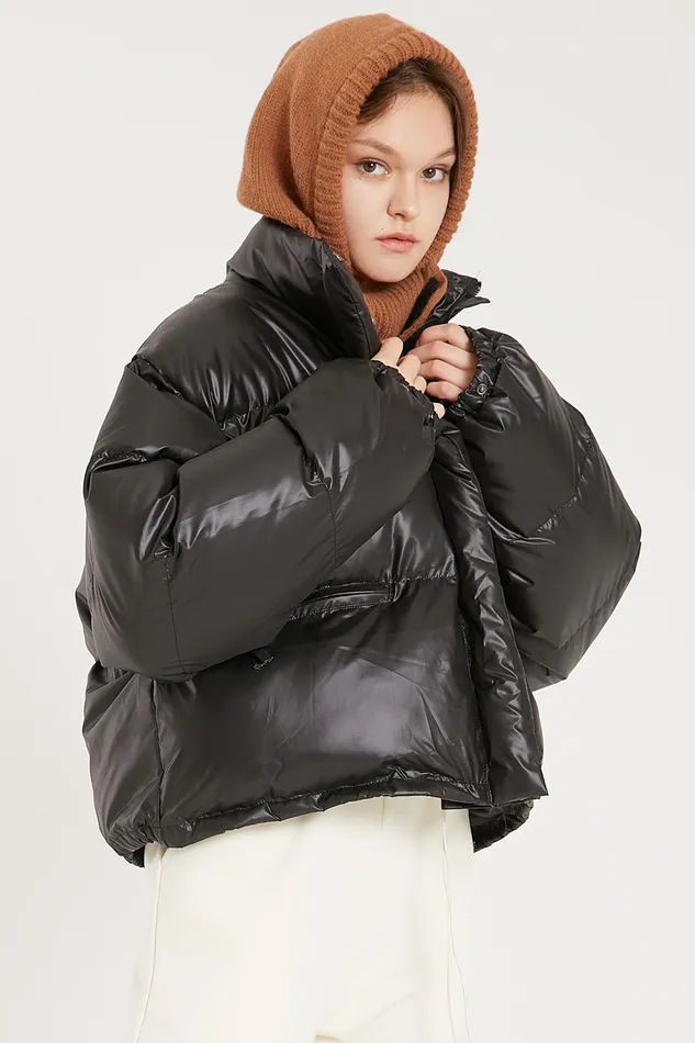 Storets Harlow Faux Leather Puffer Jacket Women Jackets and Coats