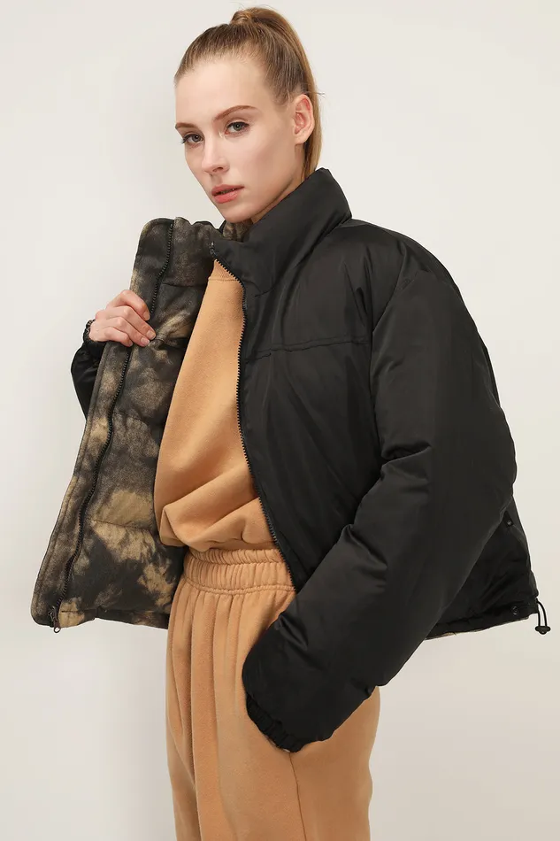 Storets Hazel Reversible Printed Puffer Jacket Women Jackets and Coats