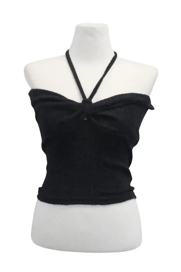 Storets Isabella Front Knot Knitted Top Women Crop Tops