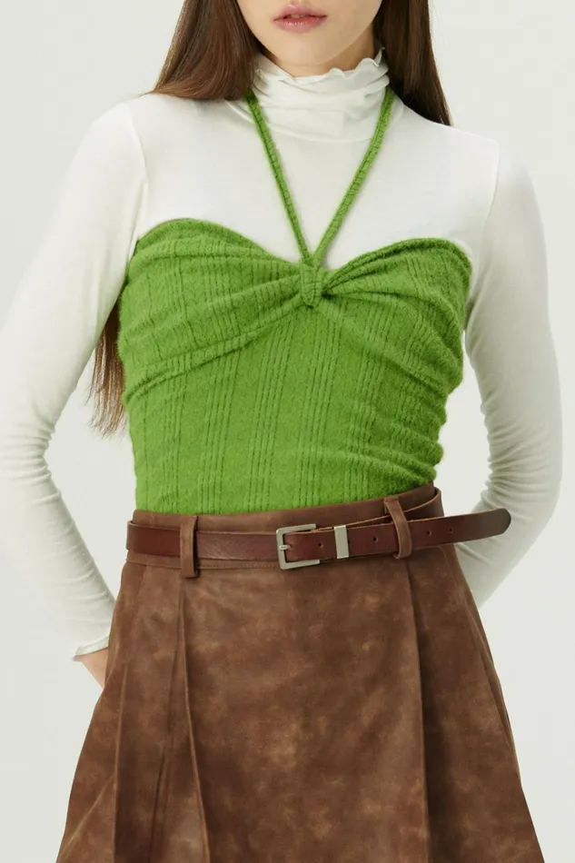 Storets Isabella Front Knot Knitted Top Women Sweaters and Knitwears