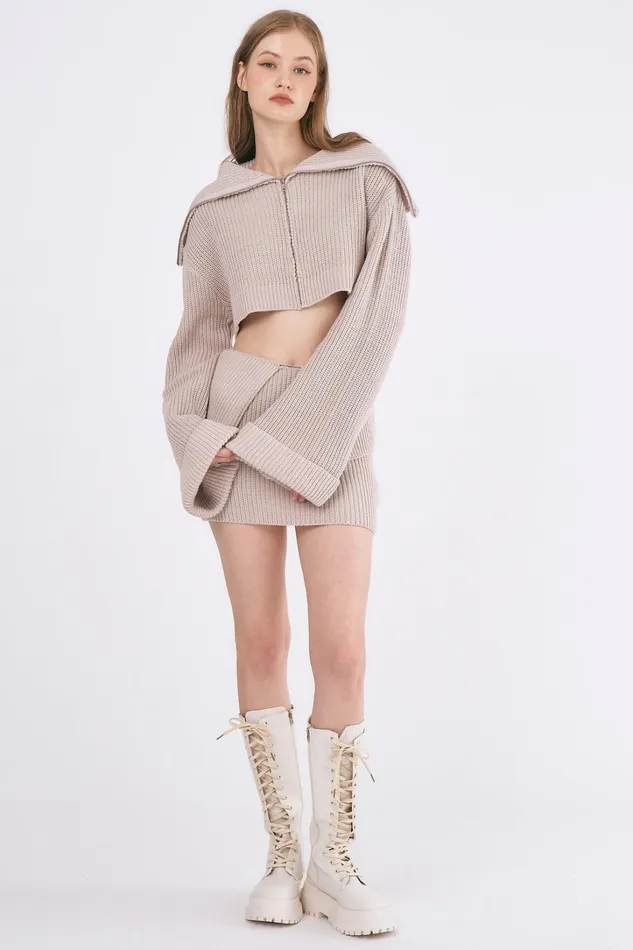 Storets Jade Chunky Knitted Jacket Women Jackets and Coats Storets Jade Chunky Knitted Jacket Women Jackets and Coats
