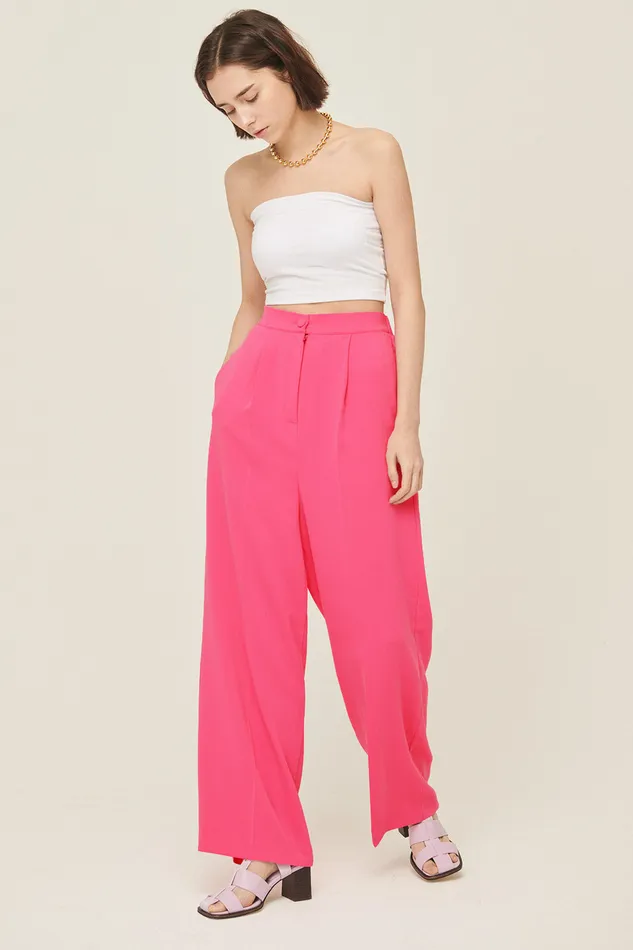 Storets Jania High Wide Leg Pants Women Trousers