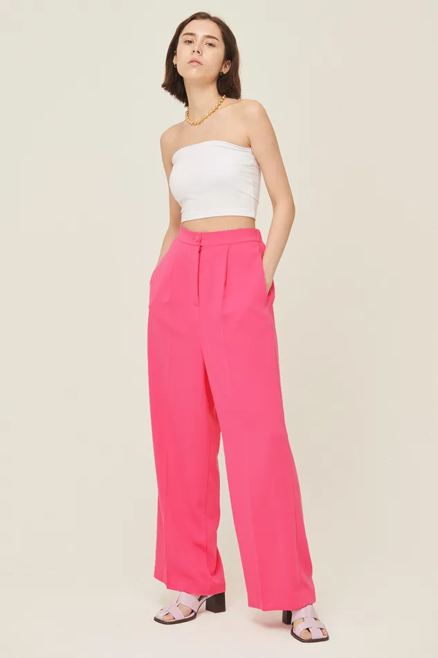 Storets Jania High Wide Leg Pants Women Trousers