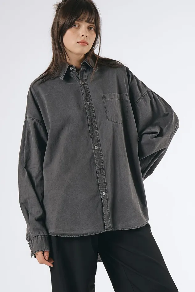 Storets Lydia Oversized Washed Shirt Women Shirts and Blouses Storets Lydia Oversized Washed Shirt Women Shirts and Blouses