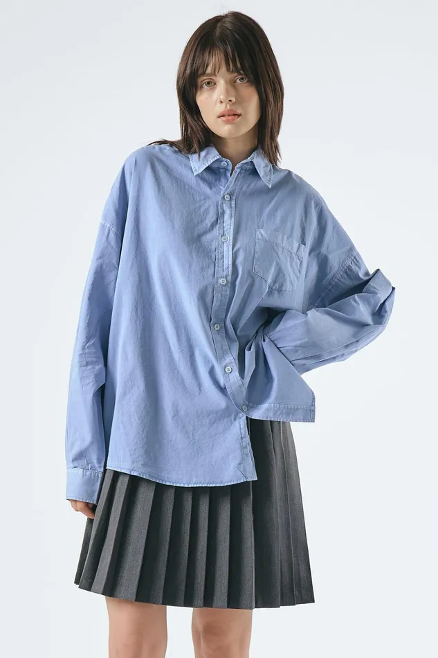 Storets Lydia Oversized Washed Shirt Women Shirts and Blouses Storets Lydia Oversized Washed Shirt Women Shirts and Blouses