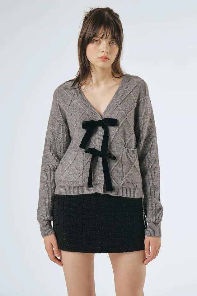 Storets Marley Sweater Jacket WBows Women Sweaters and Knitwears Storets Marley Sweater Jacket WBows Women Sweaters and Knitwears