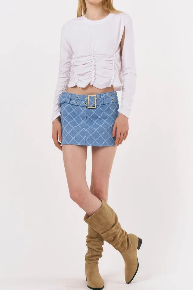 Storets Melissa Micro Mini Denim Skirt Women Skirts