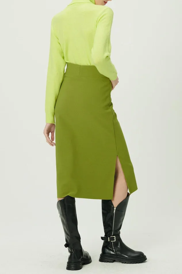 Storets Melissa Slit Front Stretch Skirt Women Skirts