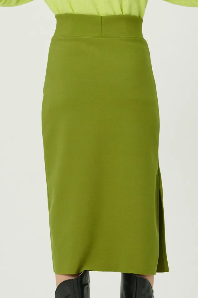 Storets Melissa Slit Front Stretch Skirt Women Skirts