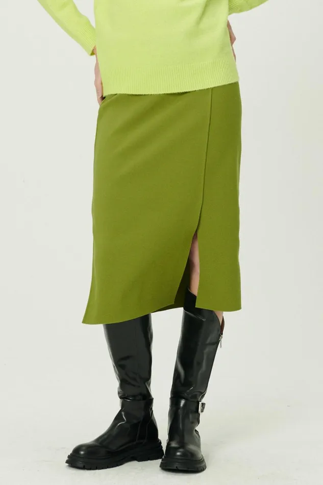 Storets Melissa Slit Front Stretch Skirt Women Skirts