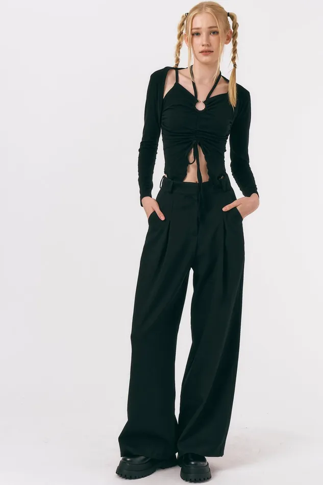 Storets Mindy Ruched Top And Cardi Set Women Tops