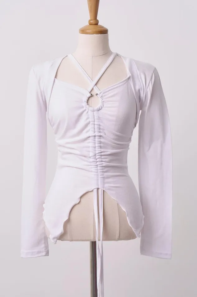 Storets Mindy Ruched Top And Cardi Set Women Tops