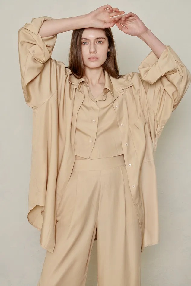 Storets MultiWay Layered Bamboo Shirt Women Shirts and Blouses