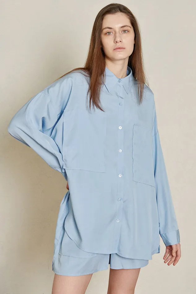 Storets Oversized Bamboo Shirt Women Shirts and Blouses