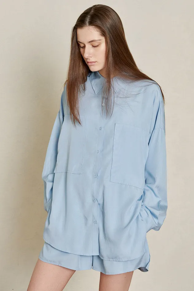 Storets Oversized Bamboo Shirt Women Shirts and Blouses