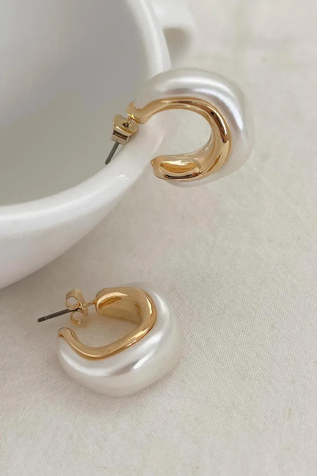 Storets Pearly Plate Earrings Women Jewelry Storets Pearly Plate Earrings Women Jewelry