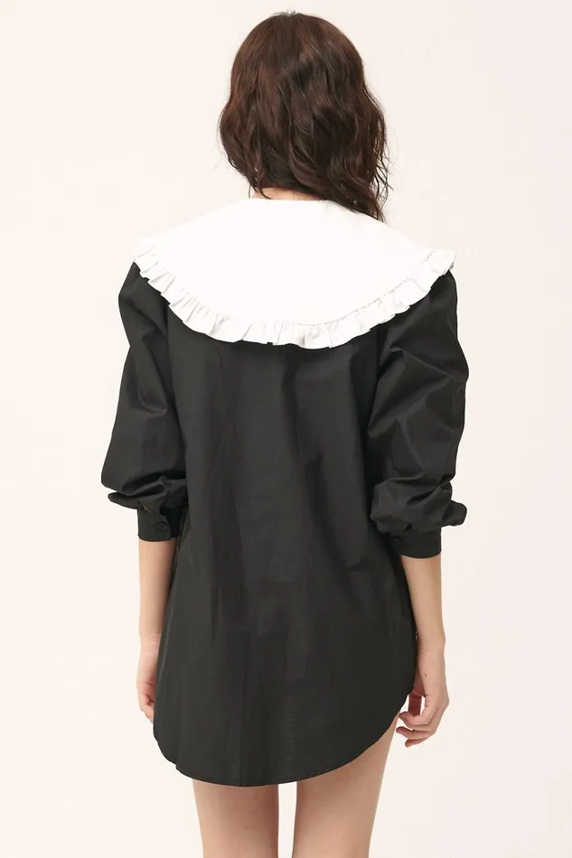 Storets Penelope Puff Sleeve ShirtDress Women Mini Dresses Storets Penelope Puff Sleeve ShirtDress Women Mini Dresses