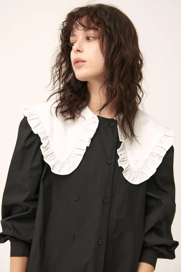 Storets Penelope Puff Sleeve ShirtDress Women Mini Dresses Storets Penelope Puff Sleeve ShirtDress Women Mini Dresses