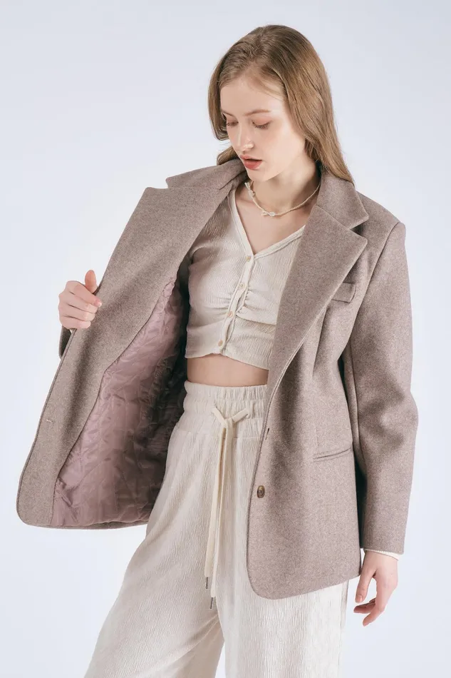 Storets Poppy Woolblend Quilted Blazer Women Blazer