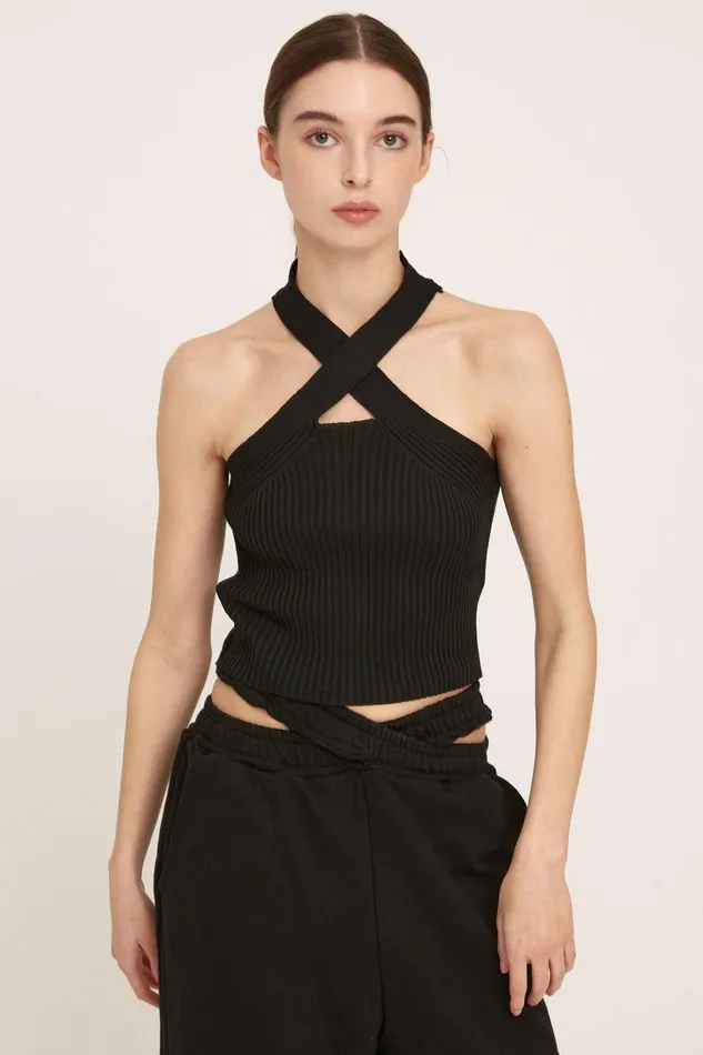 Storets Presley Twist Front Knitted Top Women Sweaters and Knitwears Storets Presley Twist Front Knitted Top Women Sweaters and Knitwears