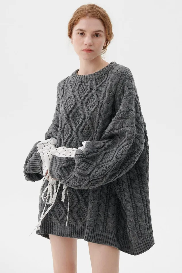 Storets Sadie Shirt Combo Knit Pullover Women Sweaters and Knitwears
