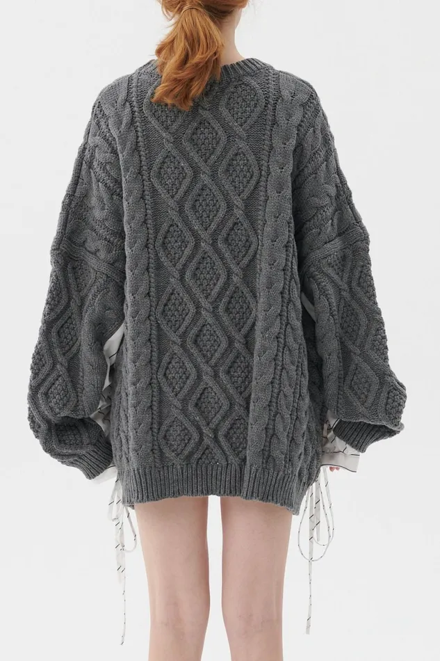 Storets Sadie Shirt Combo Knit Pullover Women Sweaters and Knitwears