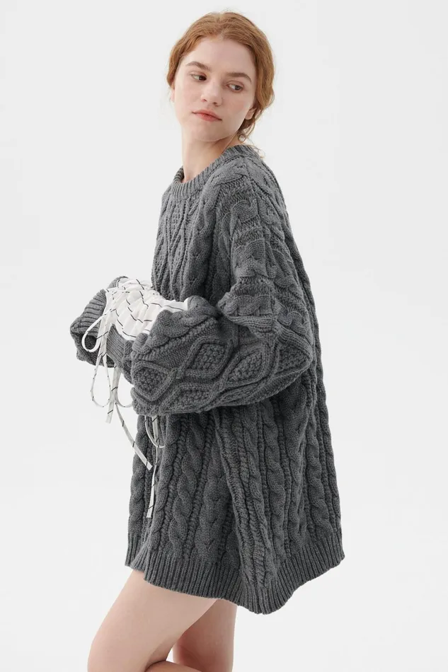 Storets Sadie Shirt Combo Knit Pullover Women Sweaters and Knitwears