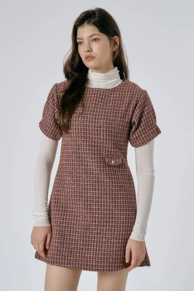 Storets Scarlett Tweed Mini Dress Women Mini Dresses Storets Scarlett Tweed Mini Dress Women Mini Dresses